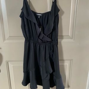 NWT Express Ruffle Little Black Dress
